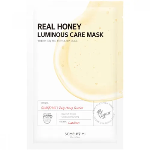 Тканинна маска для обличчя Some By Mi Real Honey Luminous Care Mask з екстрактом меду, 20 мл.