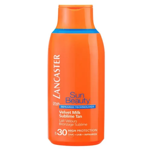Нежное солнцезащитное молочко для тела Lancaster Sun Beauty Velvet Milk Sublime Tan SPF30, 400 мл.