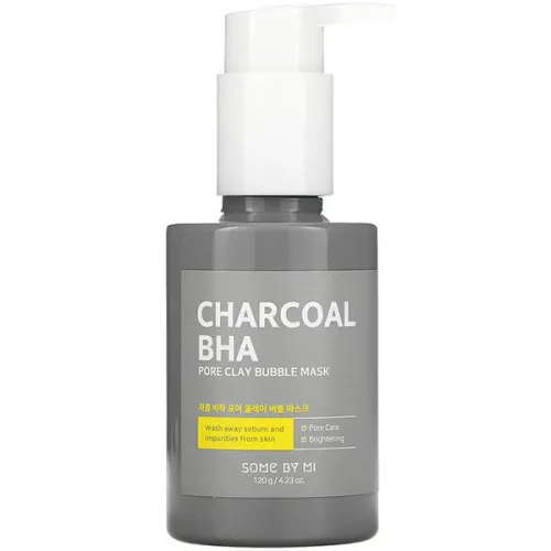 Пінка-маска для обличчя Some By Mi Charcoal BHA Pore Clay Bubble Mask з екстрактом деревного вугілля, 120 мл.