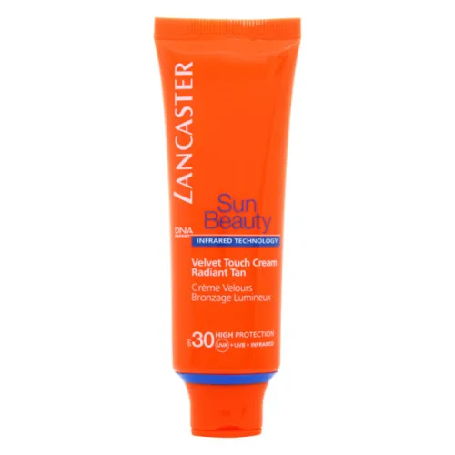 Нежный солнцезащитный крем для лица Lancaster Sun Beauty Velvet Touch Cream Radiant Tan SPF30, 50 мл.