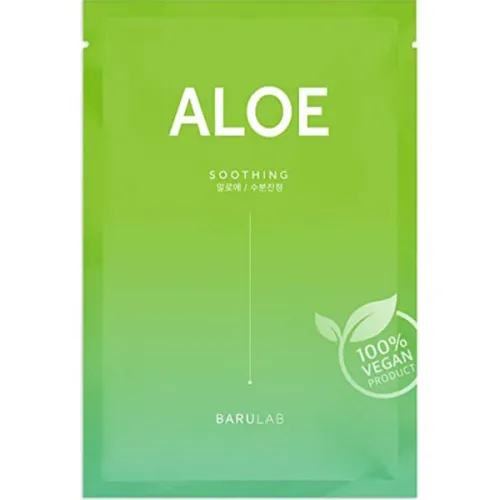 Заспокійлива тканинна маска для обличчя Barulab The Clean Vegan Aloe Soothing Mask з екстрактом алое, 23 г.