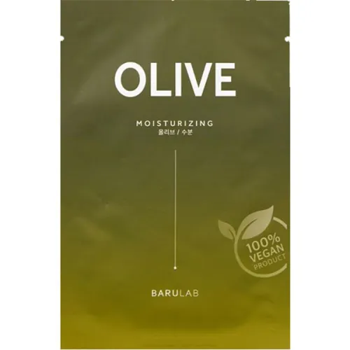 Зволожуюча тканинна маска для обличчя Barulab The Clean Vegan Olive Moisturizing Mask з екстрактом оливок, 23 г.