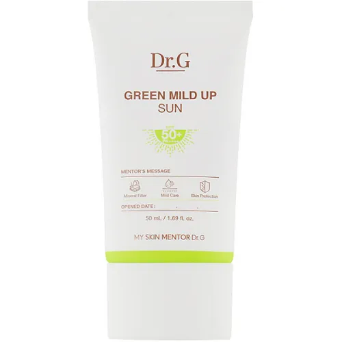 Легкий солнцезащитный крем для лица Dr.G Green Mild Up Sun SPF50+ PA++++, 50 мл.