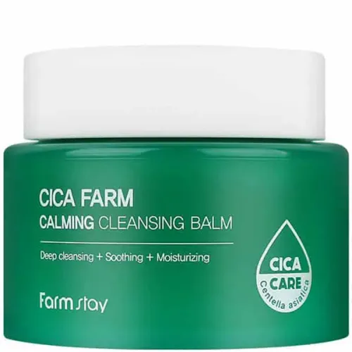 Очищаючий бальзам для обличчя FarmStay Cica Farm Calming Cleansing Balm з екстрактом центелли, 95 мл.