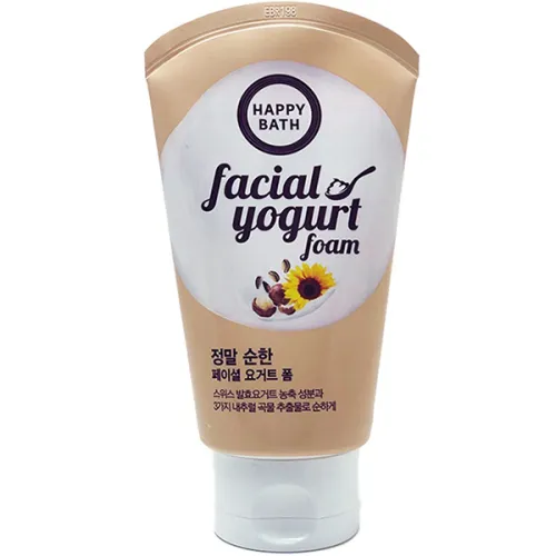 Мягкая пенка для умывания Happy Bath Real Mild Facial Yogurt Foam с экстрактом йогурта, 120 г.