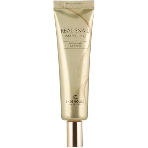 Крем для шкіри навколо очей The Skin House Real Snail Wrinkle Free Eye Cream з екстрактом муцина равлики, 30 мл.