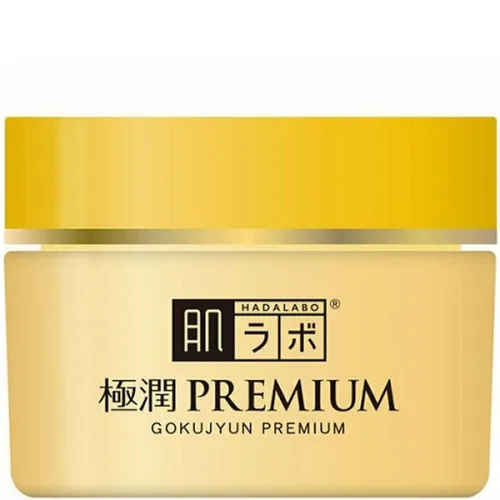 Зволожувальний крем для обличчя Hada Labo Gokujun Premium Hydrolyzed Hyaluronic Acid Cream з 7 видами гіалуронової кислоти