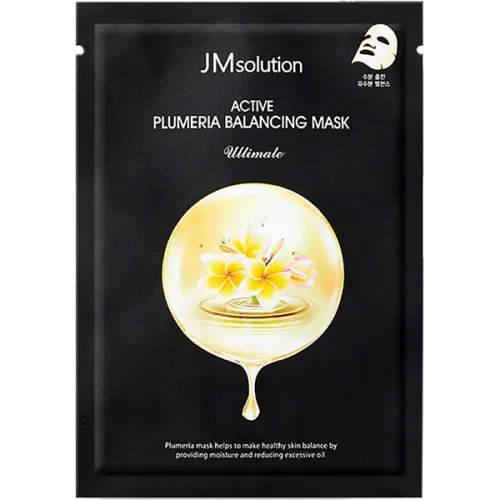 Зволожувальна маска для обличчя JMsolution Active Plumeria Balancing Mask Ultimate з екстрактом плюмерії, 30 мл.