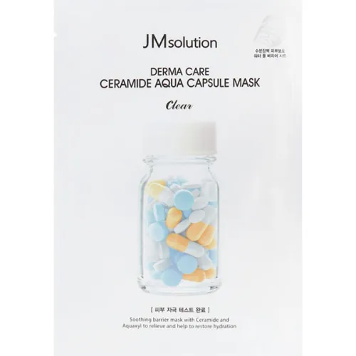 Восстанавливающая целлюлозная маска для лица JMsolution Derma Care Ceramide Aqua Capsule Mask с керамидами, 30 мл.