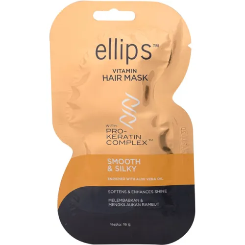 Маска для волосся Ellips Vitamin Hair Mask Smooth & Silky з про-кератиновим комплексом «бездоганний шовк», 18 г.