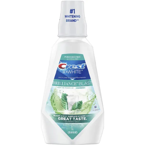 Ополаскиватель для полости рта Crest 3D White Brilliance Blast Mouthwash Energizing Mint с отбеливающим эффектом, 1000 мл.
