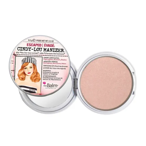 Бронзер, шиммер, тіні theBalm Manizers Cindy-Lou Manizer Peachy-Pink Hued Highlighter, 8.5 г.