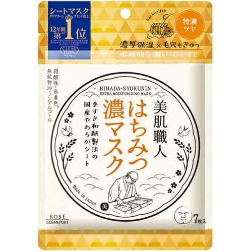 Тканинна маска для обличчя Kose Clear Turn Craftmen Honey Mask з екстрактом меду