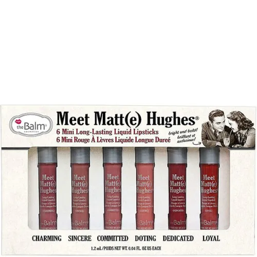 Набор мини жидких помад theBalm Meet Matte Hughes Mini Kit, 1.2 мл. х 6 шт.