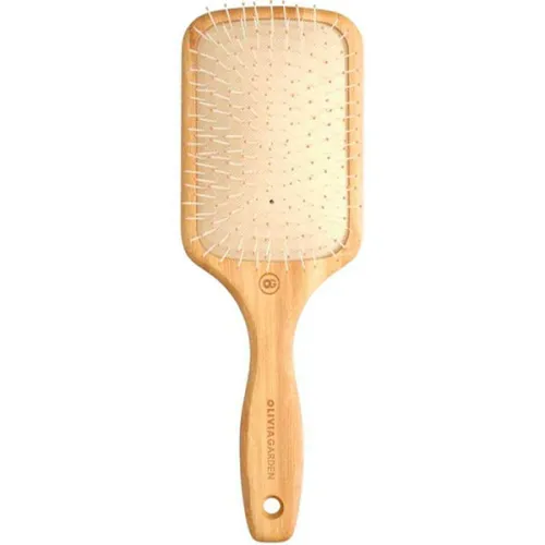 Бамбукова масажна щітка для волосся Olivia Garden Bamboo Touch Detangle Nylon L з нейлоновою щетиною