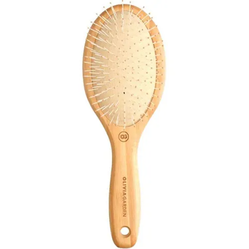 Бамбукова масажна щітка для волосся Olivia Garden Bamboo Touch Detangle Nylon M з нейлоновою щетиною