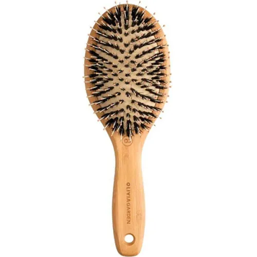 Бамбукова масажна щітка для волосся Olivia Garden Bamboo Touch Detangle Combo M з комбінованою щетиною