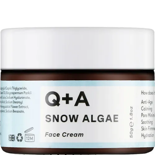 Інтенсивний крем для обличчя Q+A Snow Algae Intensive Face Cream з екстрактом снігової водорості, 50 г.