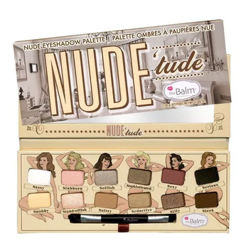 Палетка теней theBalm Palettes Nude’Tude Palette Naughty Packaging, 11 г.