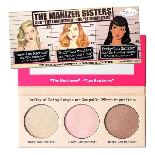 Палетка хайлайтерів theBalm Palettes The Manizers Sisters AKA the Luminizer, 9 г.