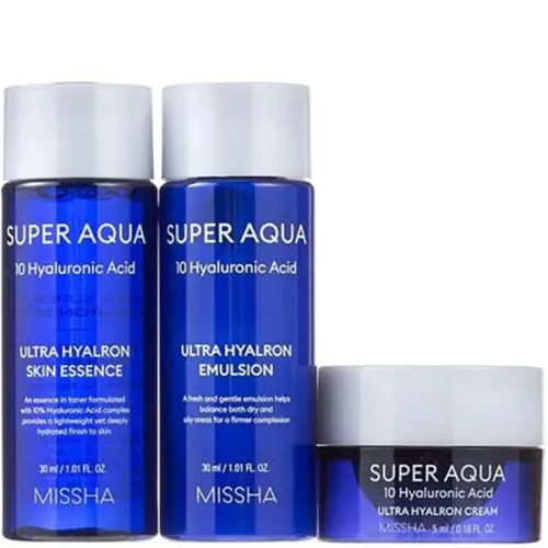 Набір для зволоження обличчя Missha Super Aqua 10 Hyaluronic Acid Ultra Hyalron Trial Kit