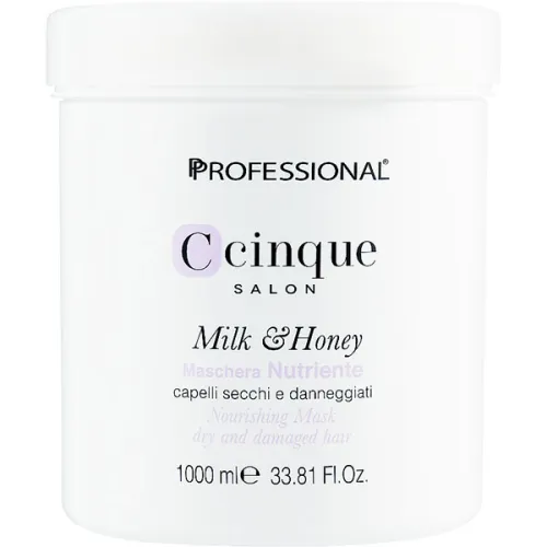 Питательная маска для сухих и поврежденных волос Professional C Cinque Salon Milk & Honey Mask, 1000 мл.