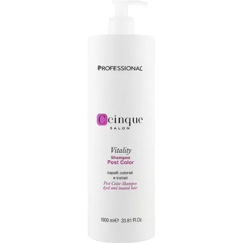Шампунь для защиты цвета окрашенных волос Professional C Cinque Salon Vitality Post Color Shampoo, 1000 мл.