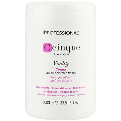 Крем-маска для захисту кольору фарбованого волосся Professional C Cinque Salon Vitality Cream, 1000 мл.