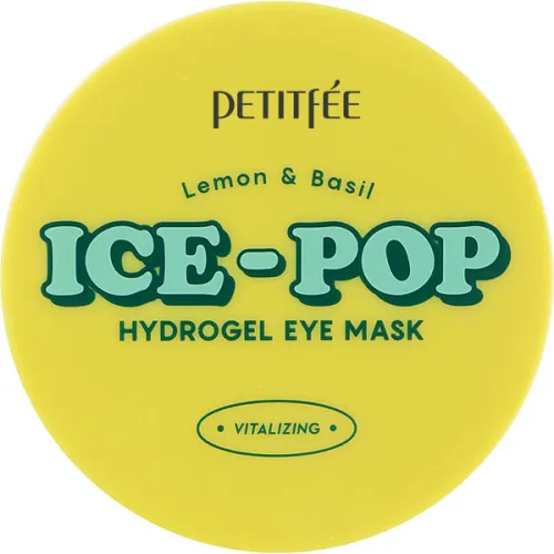 Гідрогелеві патчі для очей Petitfee Lemon & Basil Ice-Pop Hydrogel Eye Mask з екстрактом лимона та базиліка