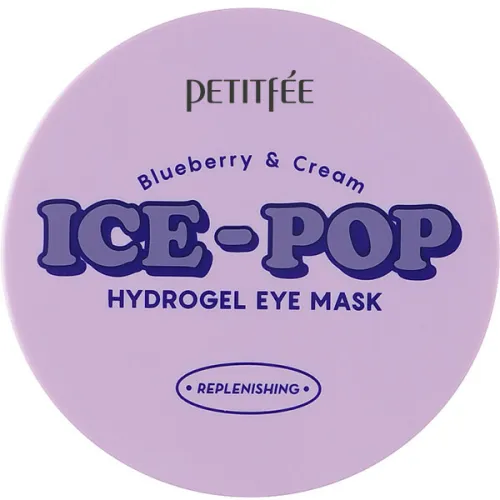 Гідрогелеві патчі для очей Petitfee Blueberry & Cream Ice-Pop Hydrogel Eye Mask з екстрактом лохини та вершками