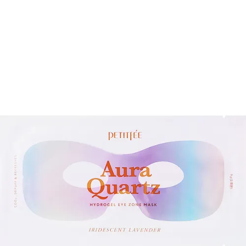 Гідрогелева маска навколо очей Petitfee Aura Quartz Hydrogel Eye Zone Mask Iridescent Lavender з екстрактом перлів та