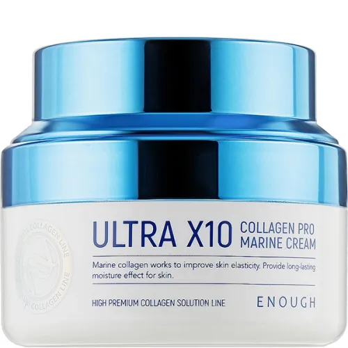 Увлажняющий крем для лица Enough Ultra X10 Collagen Pro Marine Cream с коллагеном, 50 мл.