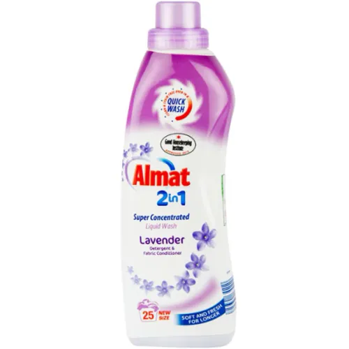 Жидкий порошок для цветных вещей «лаванда» Almat Laundry Detergent Super Concentrate 2in1 Lavender, 875 мл.