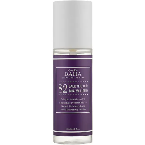 Тонер для обличчя проти прищів Cos De Baha S2 Salicylic Acid 2% Liquid із саліциловою кислотою, 120 мл.