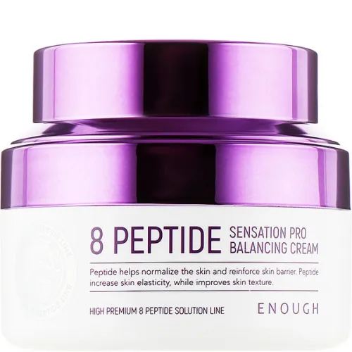 Антивозрастной крем для лица Enough 8 Peptide Sensation Pro Balancing Cream с пептидами, 50 мл.
