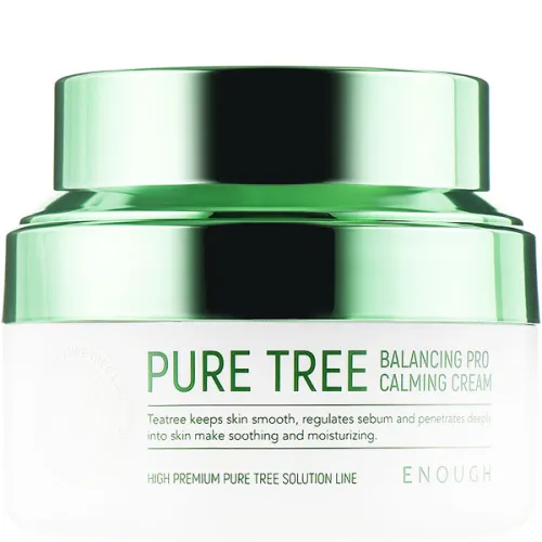 Успокаивающий крем для лица Enough Pure Tree Balancing Pro Calming Cream с экстрактом чайного дерева, 50 мл.