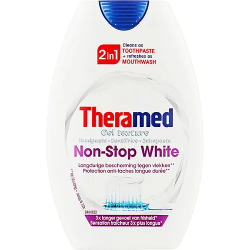 Відбілююча гелева зубна паста Theramed Non-Stop White 2in1 Gel Toothpaste, 75 мл.