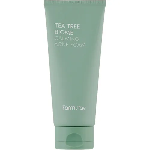 Очищающая пенка для проблемной кожи лица FarmStay Tea Tree Biome Calming Acne Foam с экстрактом чайного дерева, 180 мл.