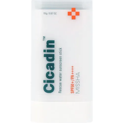 Сонцезахисний стик для обличчя Missha Cicadin Rescue Water Sunscreen Stick SPF50+ PA++++ з екстрактом центелли, 19 г.