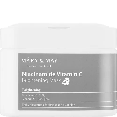 Осветляющая маска для лица Mary & May Niacinamide Vitamin C Brightening Mask Pack с ниацинамидом и витамином C