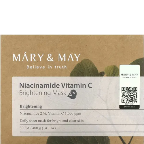 Осветляющая маска для лица Mary & May Niacinamide Vitamin C Brightening Mask Pack - вид 2