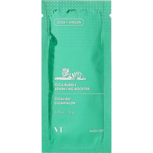 Пузырьковая маска-пенка для лица VT Cosmetics Cica Bubble Sparkling Booster с экстрактом центеллы, 10 г.