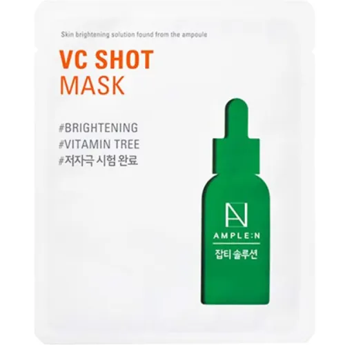 Тканинна маска для усунення тьмяності шкіри обличчя Ample:N VC Shot Mask, 25 мл.