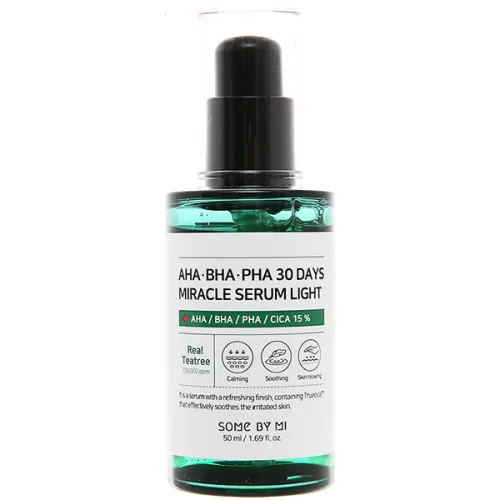 Облегченная кислотная сыворотка для лица Some By Mi AHA/BHA/PHA 30 Days Miracle Serum Light, 50 мл.