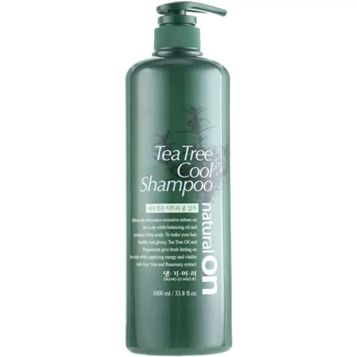 Освіжаючий шампунь для волосся Daeng Gi Meo Ri Naturalon Tea Tree Cool Shampoo на основі чайного дерева, 1000 мл.