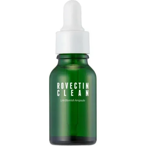 Мягкая сыворотка-пилинг для лица Rovectin Clean LHA Blemish Ampoule с LHA-кислотами, 15 мл.