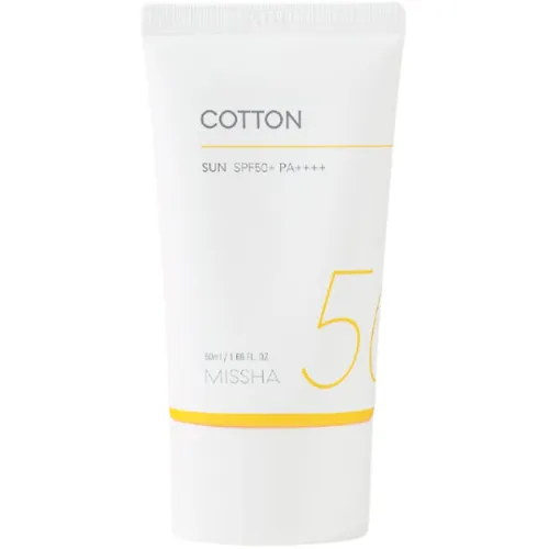 Сонцезахисний крем Missha All Around Safe Block Cotton Sun SPF50+ PA++++ із оксамитовим фінішом, 50 мл.