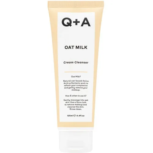 Очищаючий крем для обличчя Q+A Oat Milk Cream Cleanser з вівсяним молоком, 125 мл.