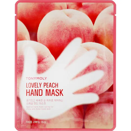 Живильна маска для рук Tony Moly Lovely Peach Hand Mask з екстрактом персика, 16 г.