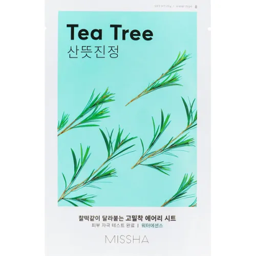 Тканинна маска для обличчя Missha Airy Fit Tea Tree Sheet Mask з екстрактом чайного дерева, 19 г.